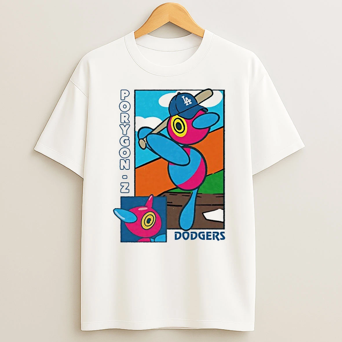 Classic Porygon Z Los Angeles Dodgers Pokemon T Shirt
