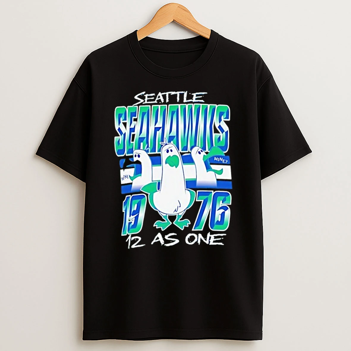 Classic Seattle Seahawks 1976 12 As One Seagulls Mine T Shirt