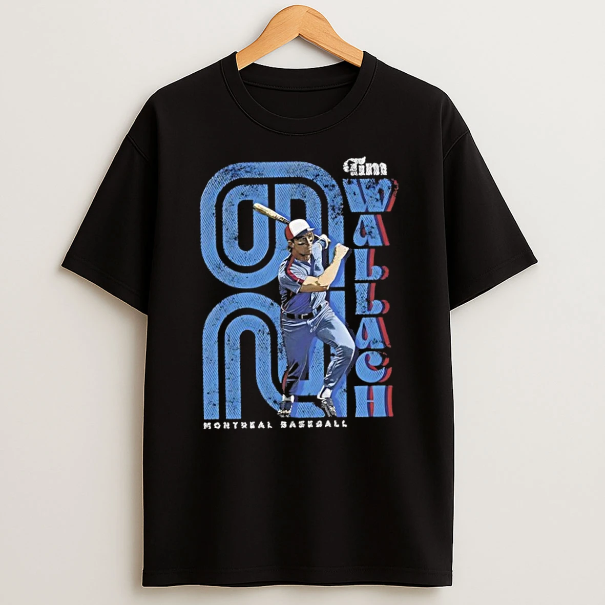 Classic Tim Wallach Montreal Baseball Inline Vitnage T Shirt