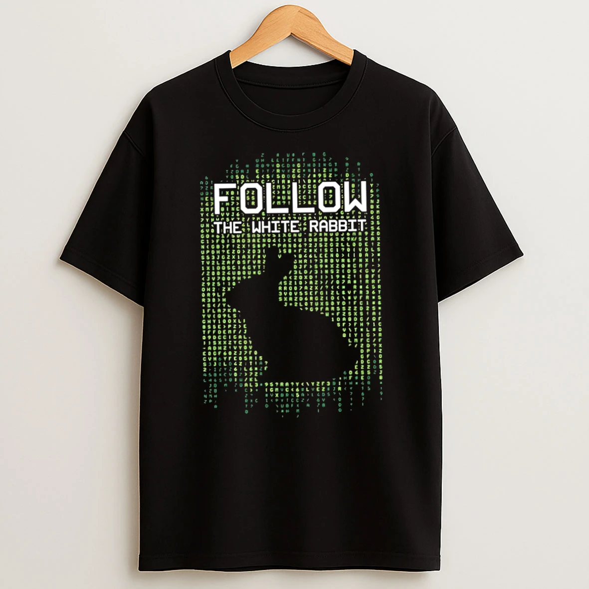 Follow The White Rabbit Matrix Neo Sci Fi T Shirt
