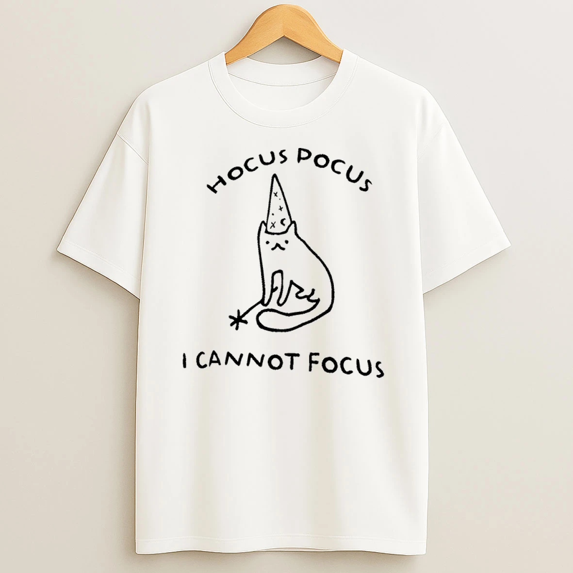 Hocus Pocus I Cannot Focus Cat Adhd Humor T Shirt