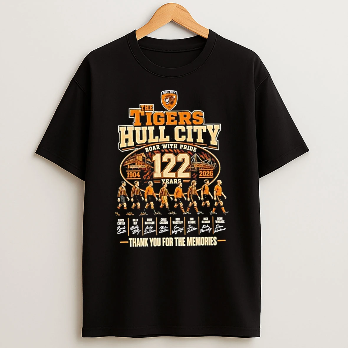 Hull City The Tigers 122 Years 1904 2026 Thank You For The Memories T Shirt