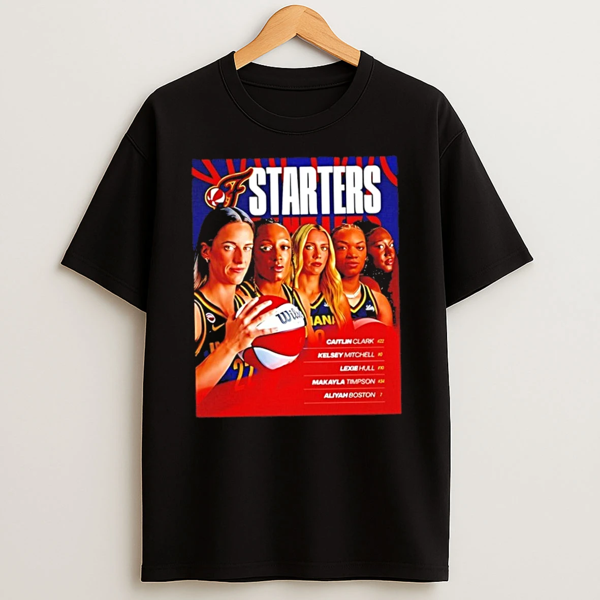 Indiana Fever The Five Starters 2026 T Shirt