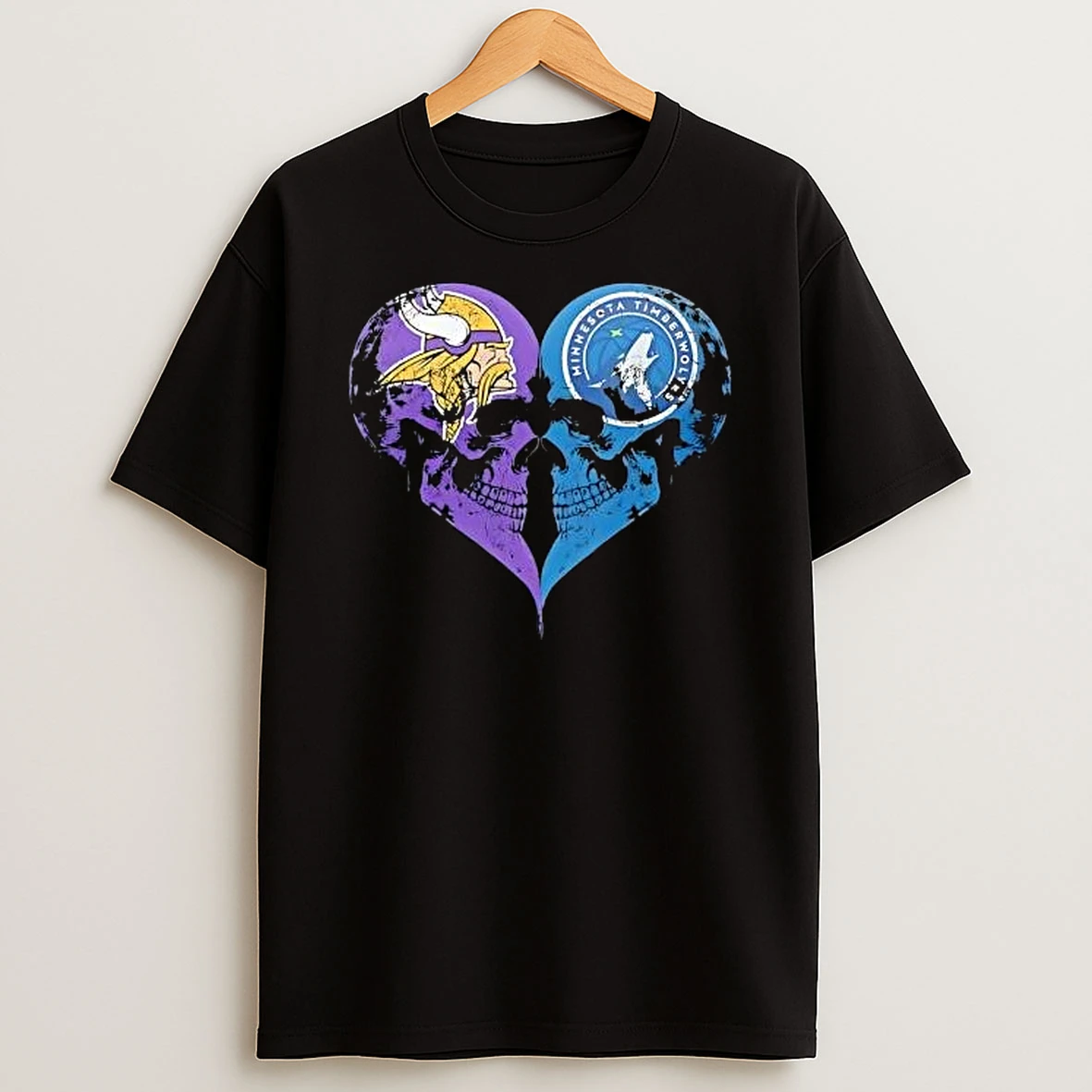 Minnesota Sports Heart Vikings Timberwolves T Shirt