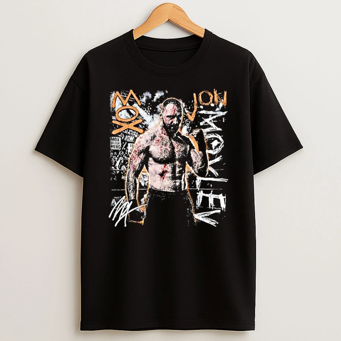 Moxley Signature Jon Moxley Is Our Hero Aew All Elite Wrestling T Shirt