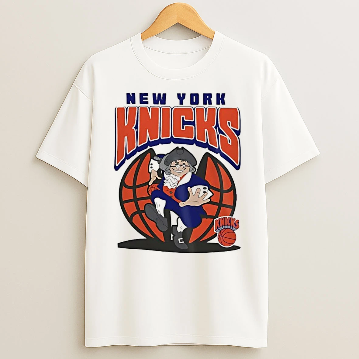 New York Knicks Father Knickerbocker Mascot Mania T Shirt