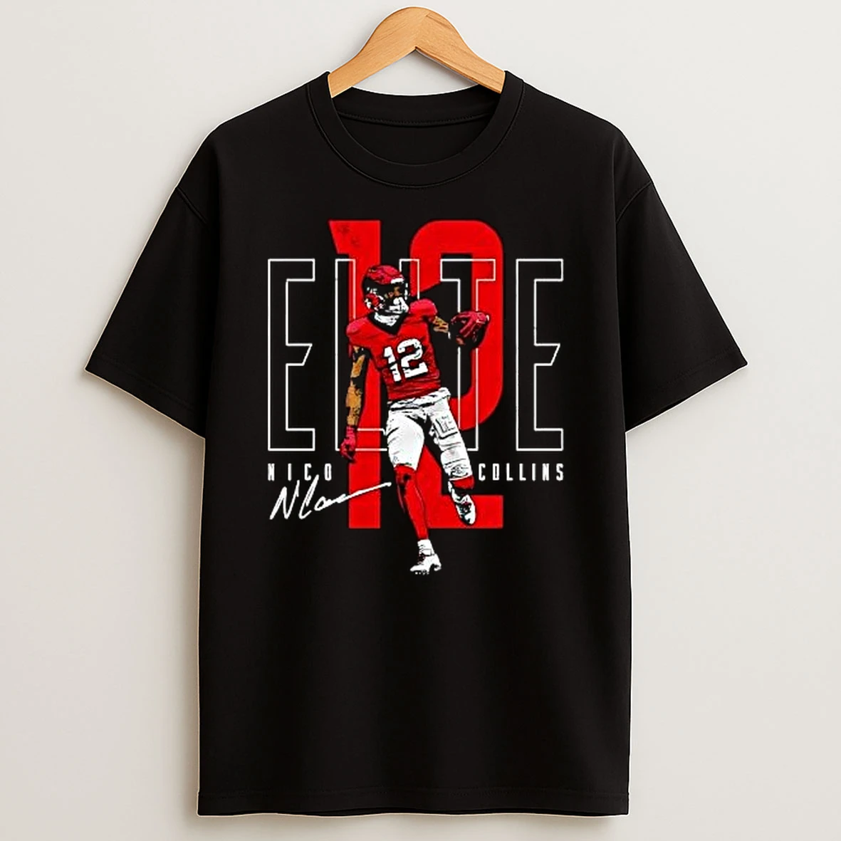 Nico Collins Signature Elite 12 Houston Texans T Shirt