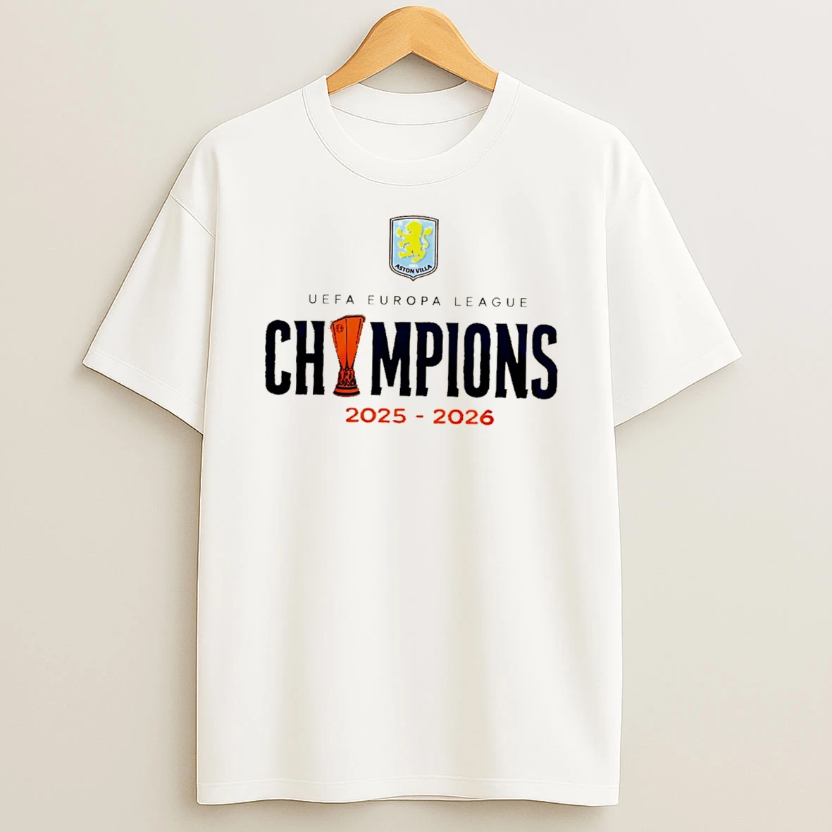 Officials Aston Villa Uefa Europa League Champions 2025 2026 Tee T Shirt Sweatshirt