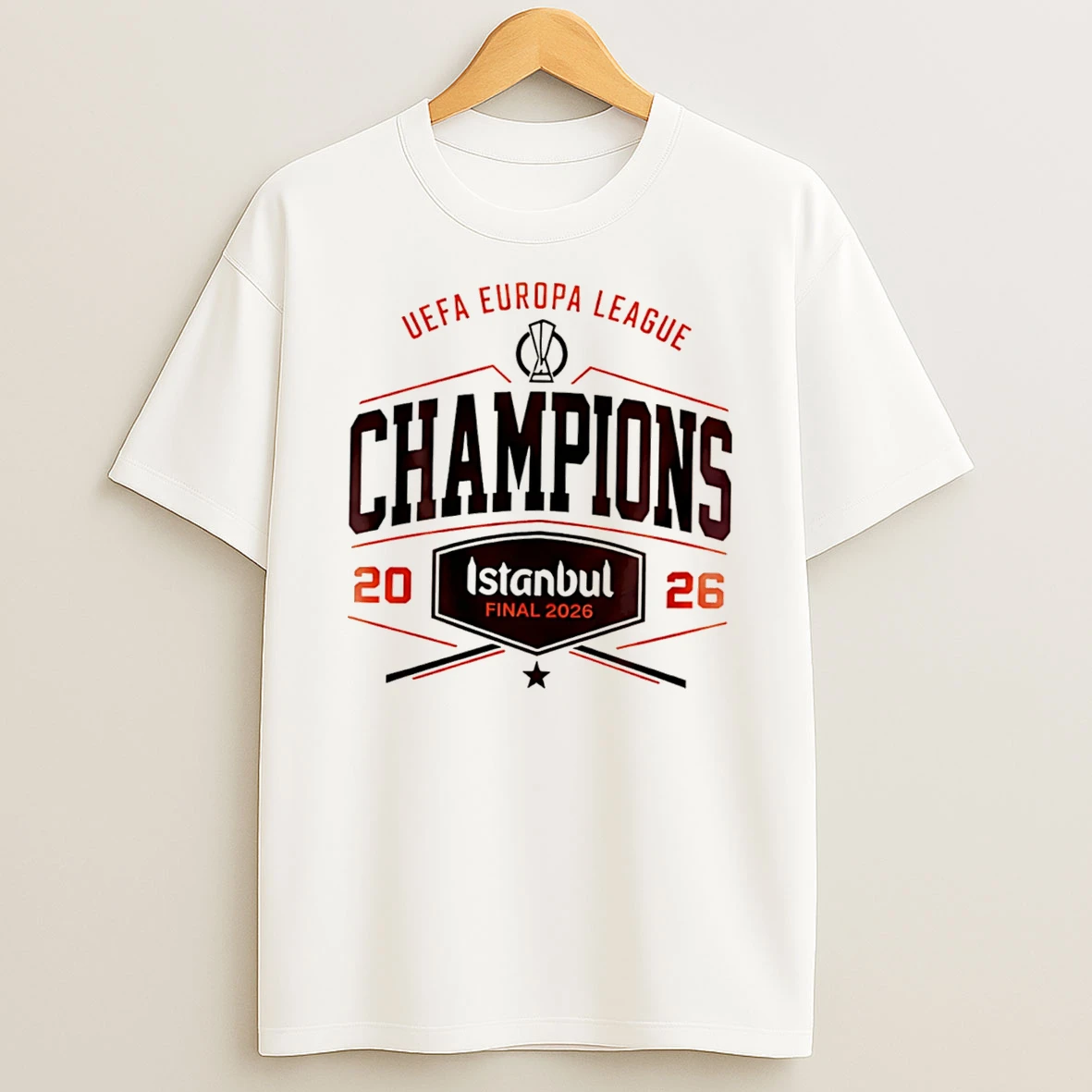 Officials Aston Villa Uefa Europa League Champions 2026 Logo Tee T Shirt Sweatshirt