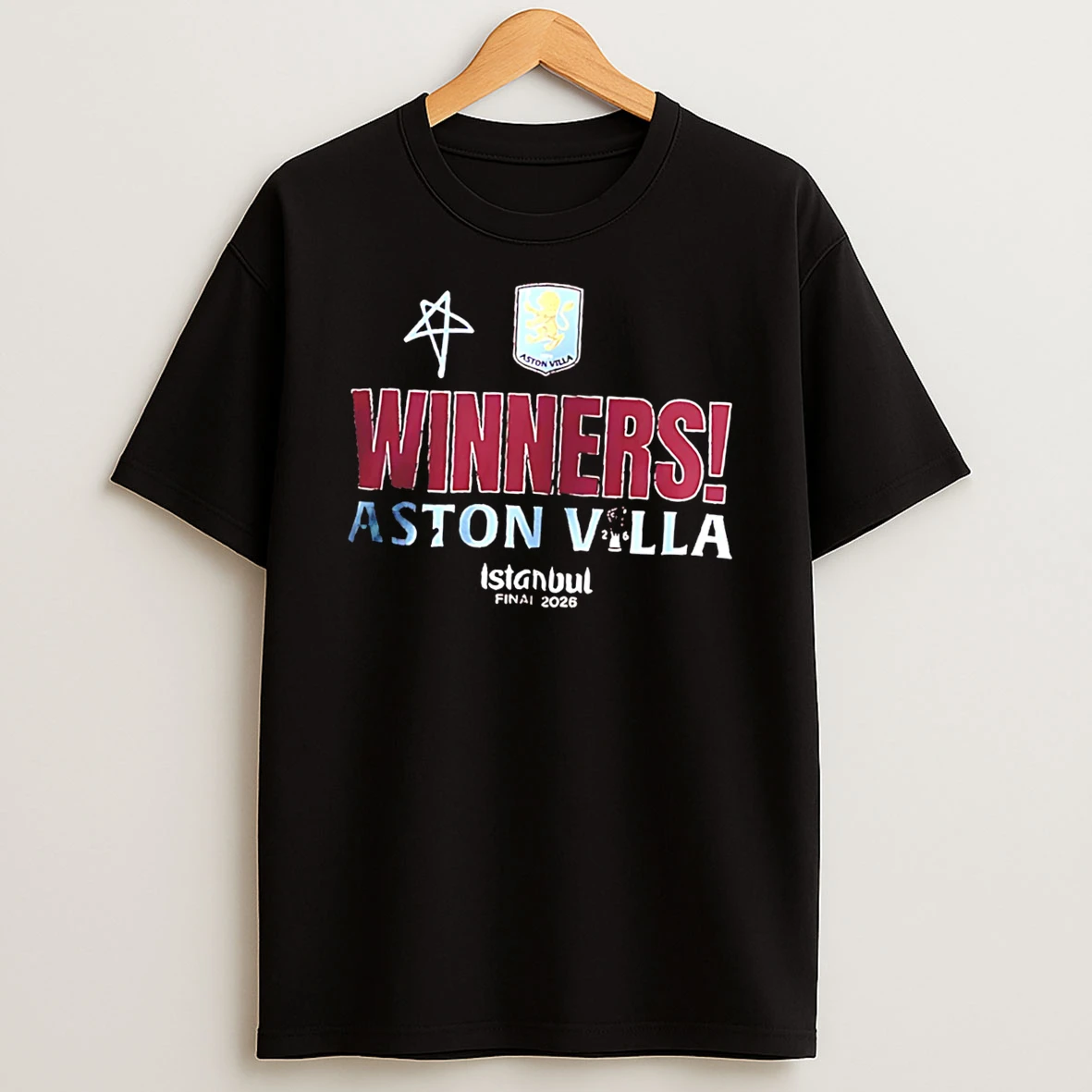 Officials Aston Villa Uefa Europa League Istanbul Final 2026 Winners Tee T Shirt Sweatshirt