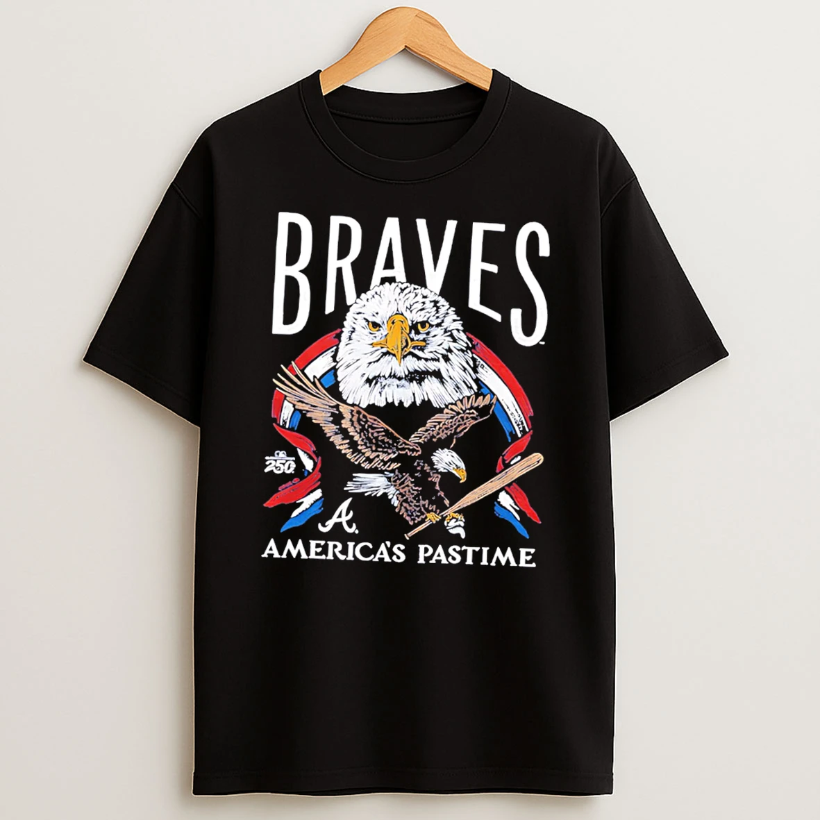 Officials Atlanta Braves Americas Pastime 250th Tri Blend Tee T Shirt Sweatshirt