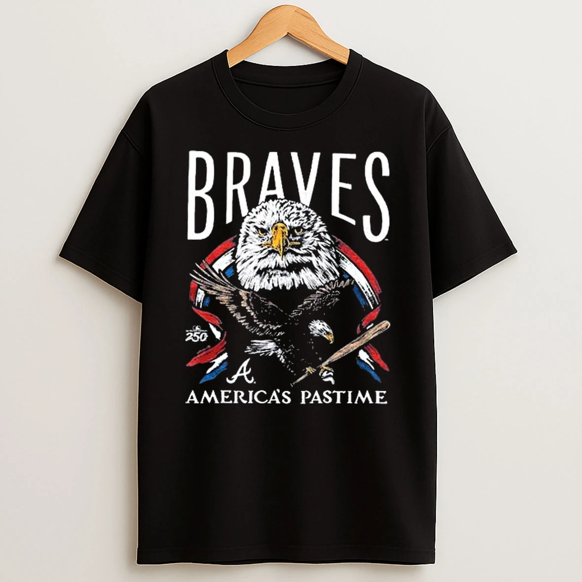 Officials Atlanta Braves Americas Pastime Tri Blend Black T Shirt Sweatshirt
