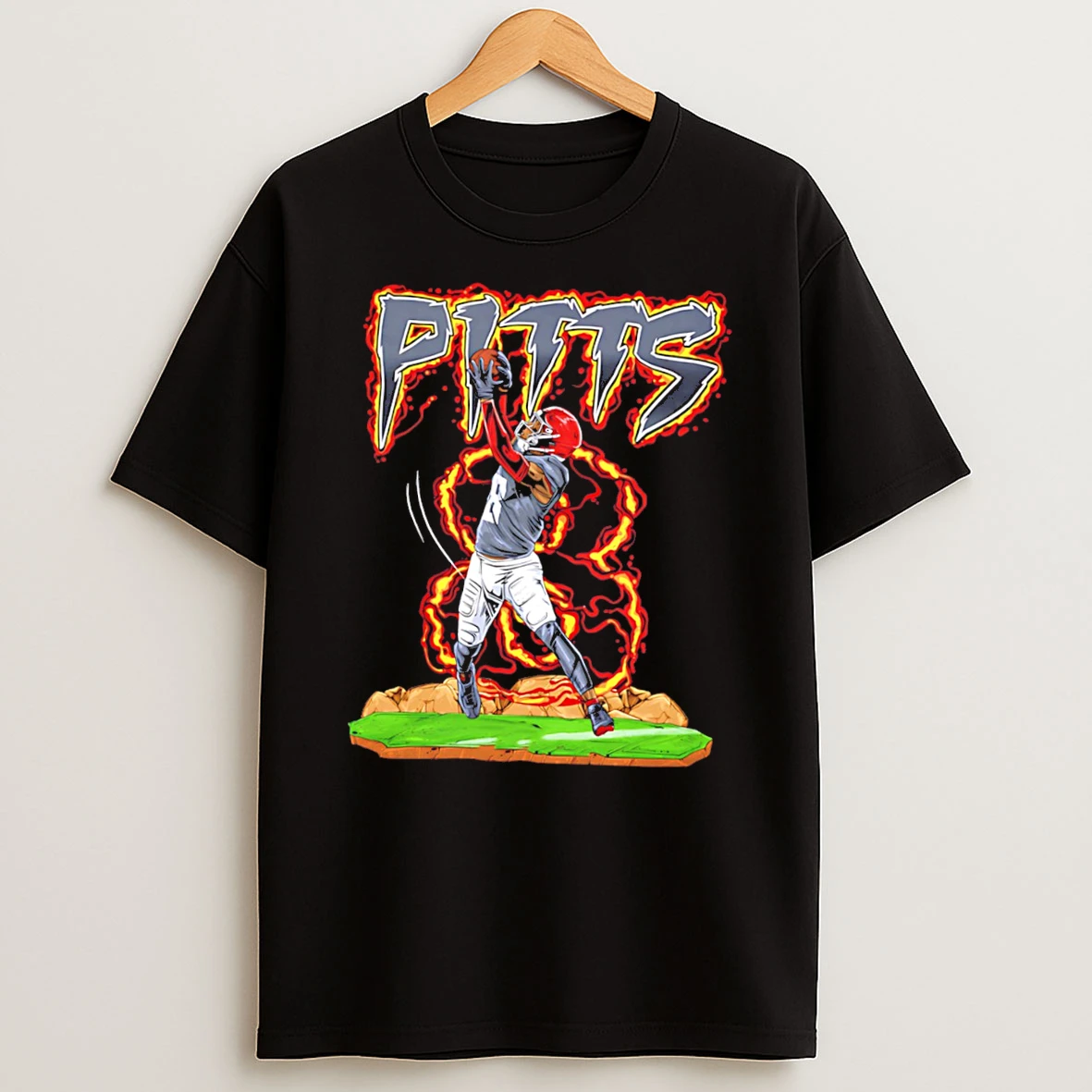 Officials Atlanta Falcons Kyle Pitts Hand Drawn Artwork Tee T Shirt Sweatshirt