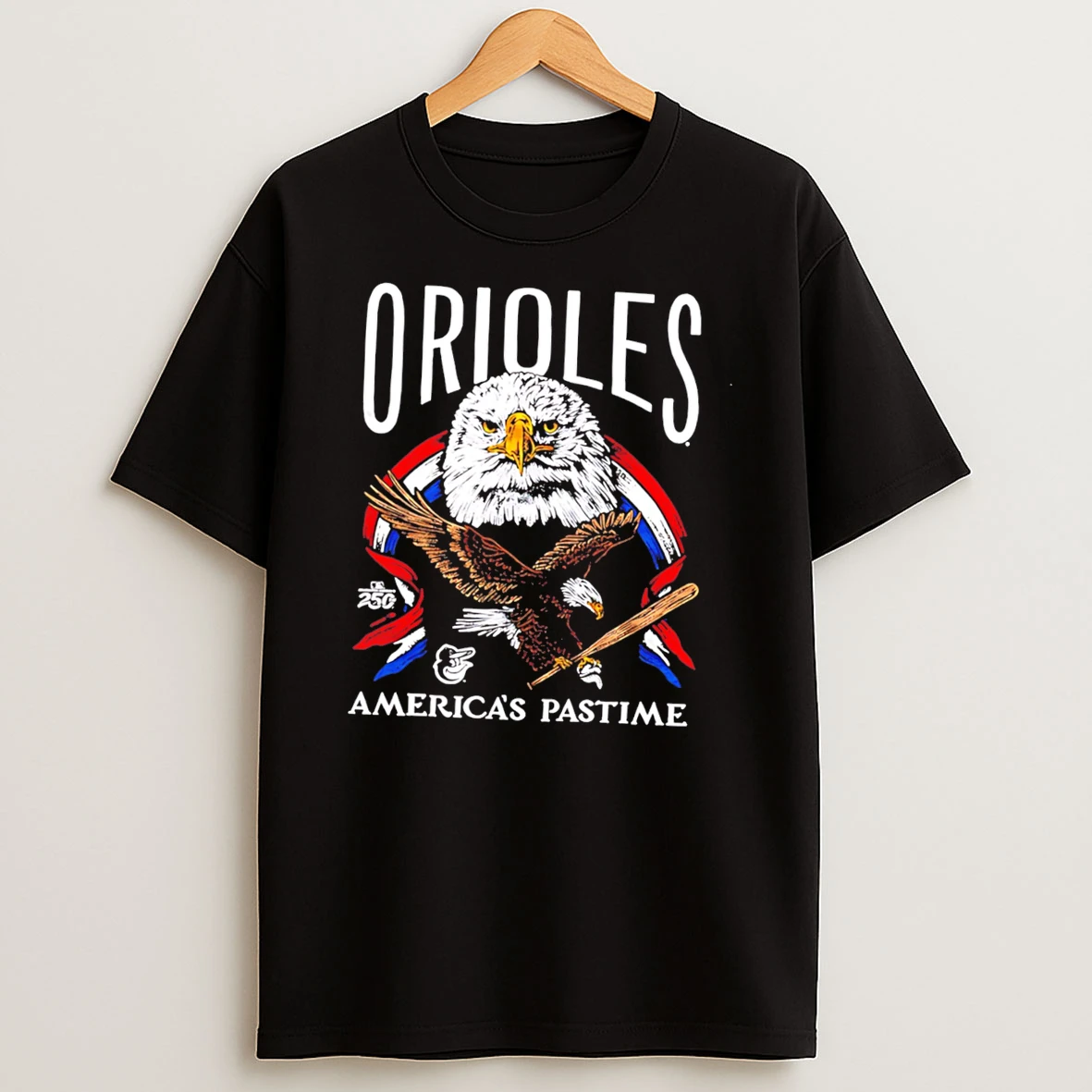 Officials Baltimore Orioles Americas Pastime 250th Tri Blend Tee T Shirt Sweatshirt