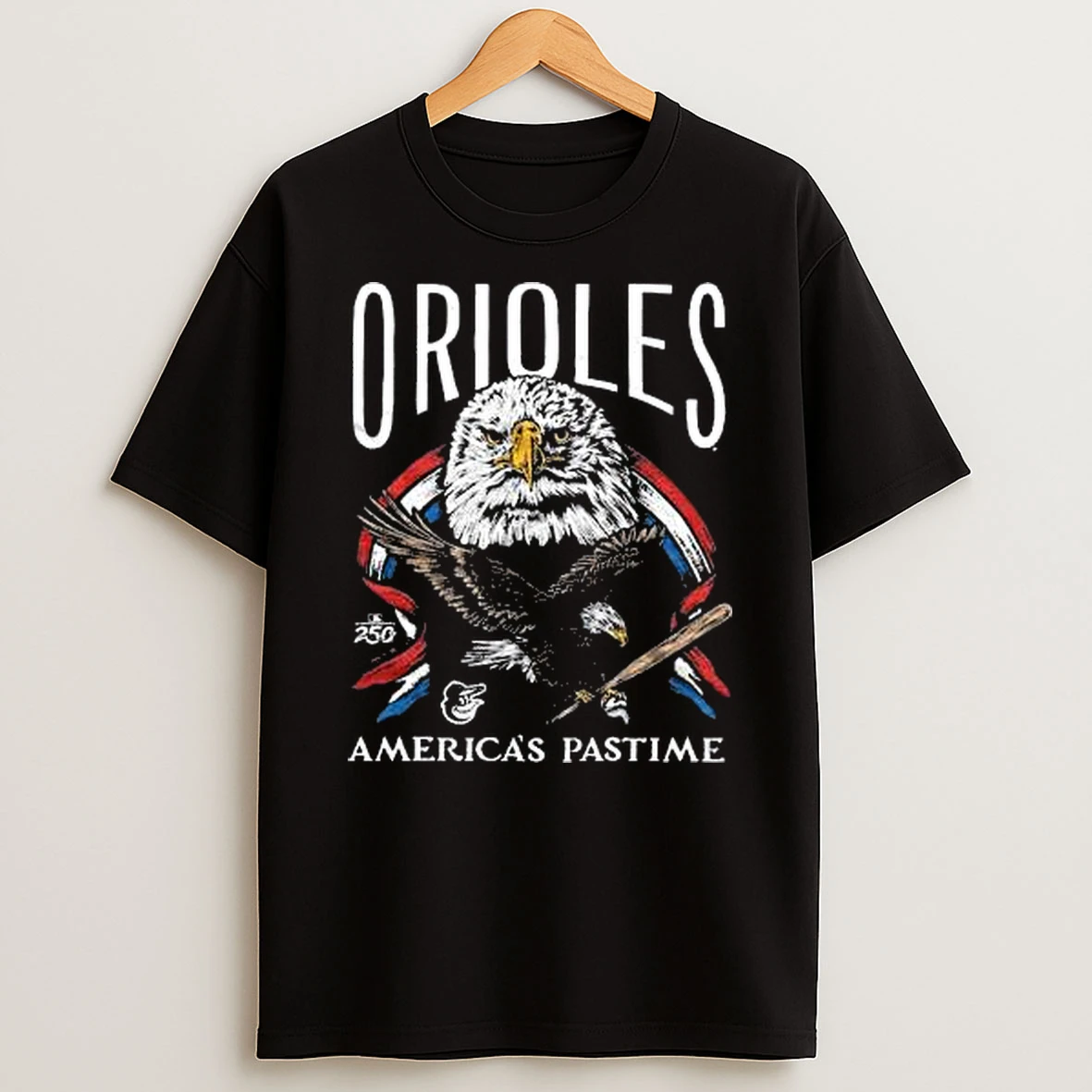 Officials Baltimore Orioles Americas Pastime Tri Blend Black T Shirt Sweatshirt