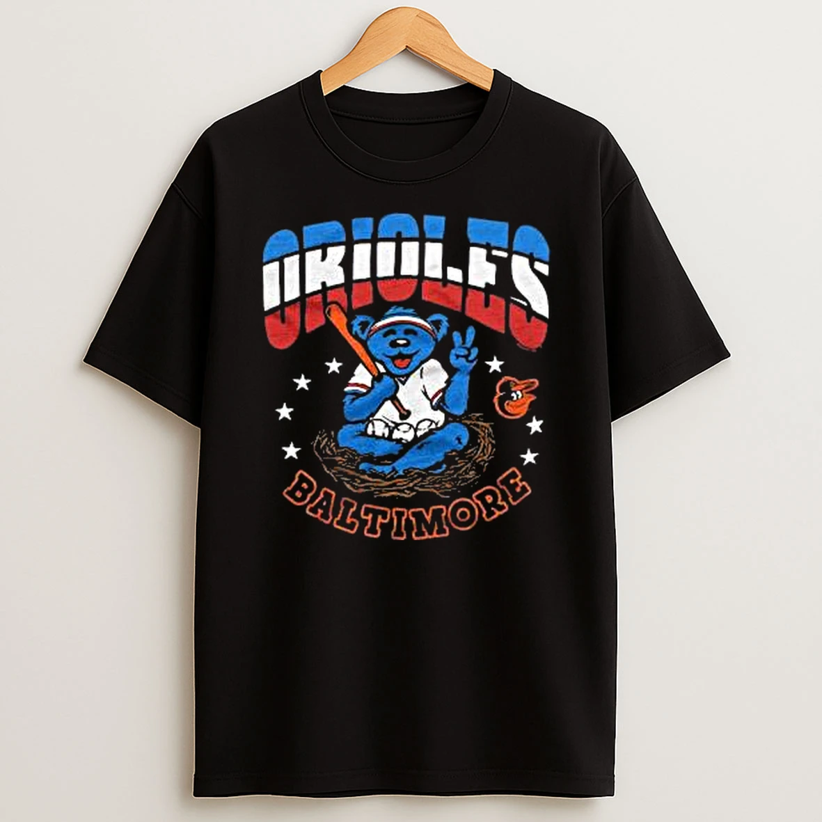 Officials Baltimore Orioles Mlb X Grateful Dead X Americana Tri Blend Black T Shirt Sweatshirt