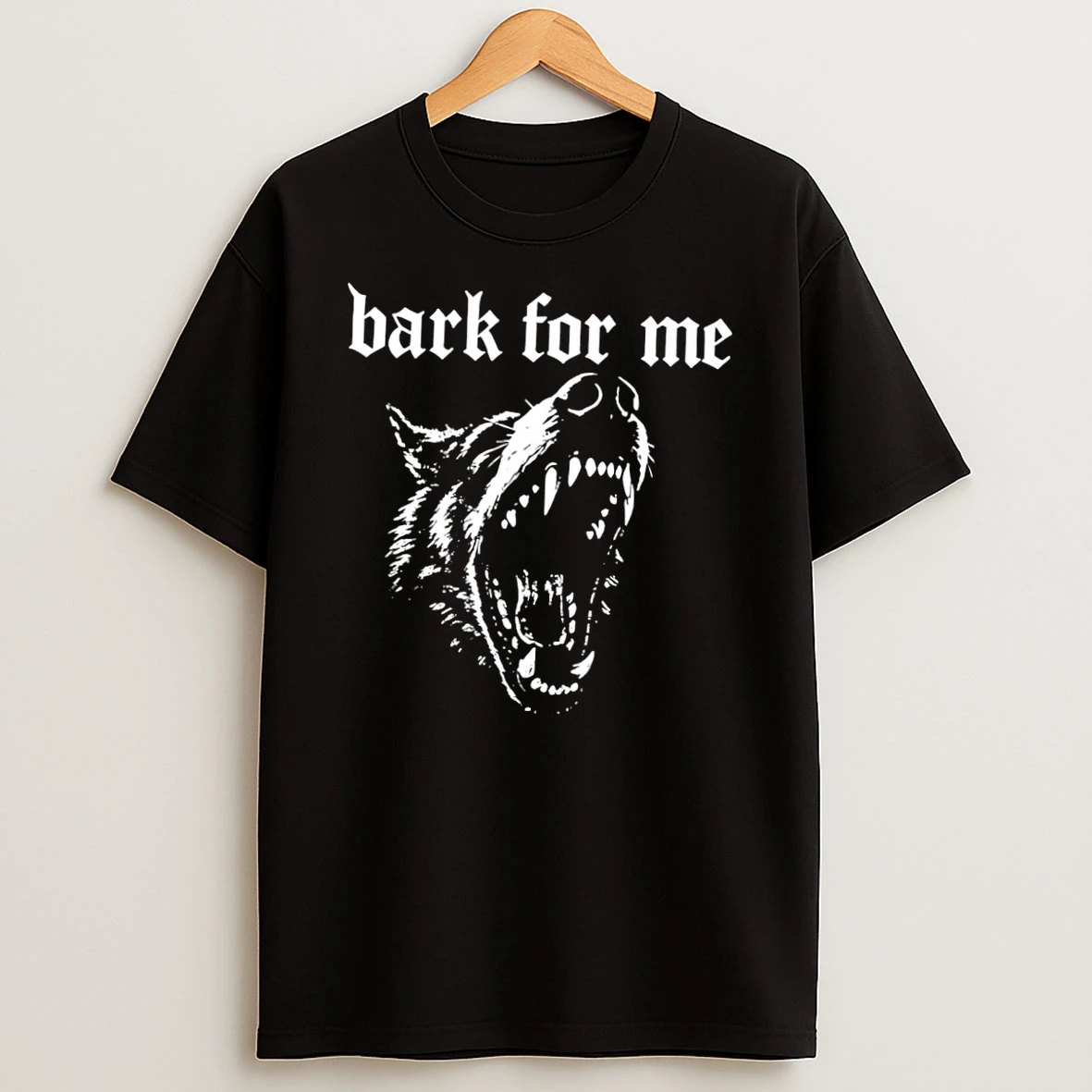 Officials Bark For Me Snarling Wolf Head Black T Shirt Sweatshirt