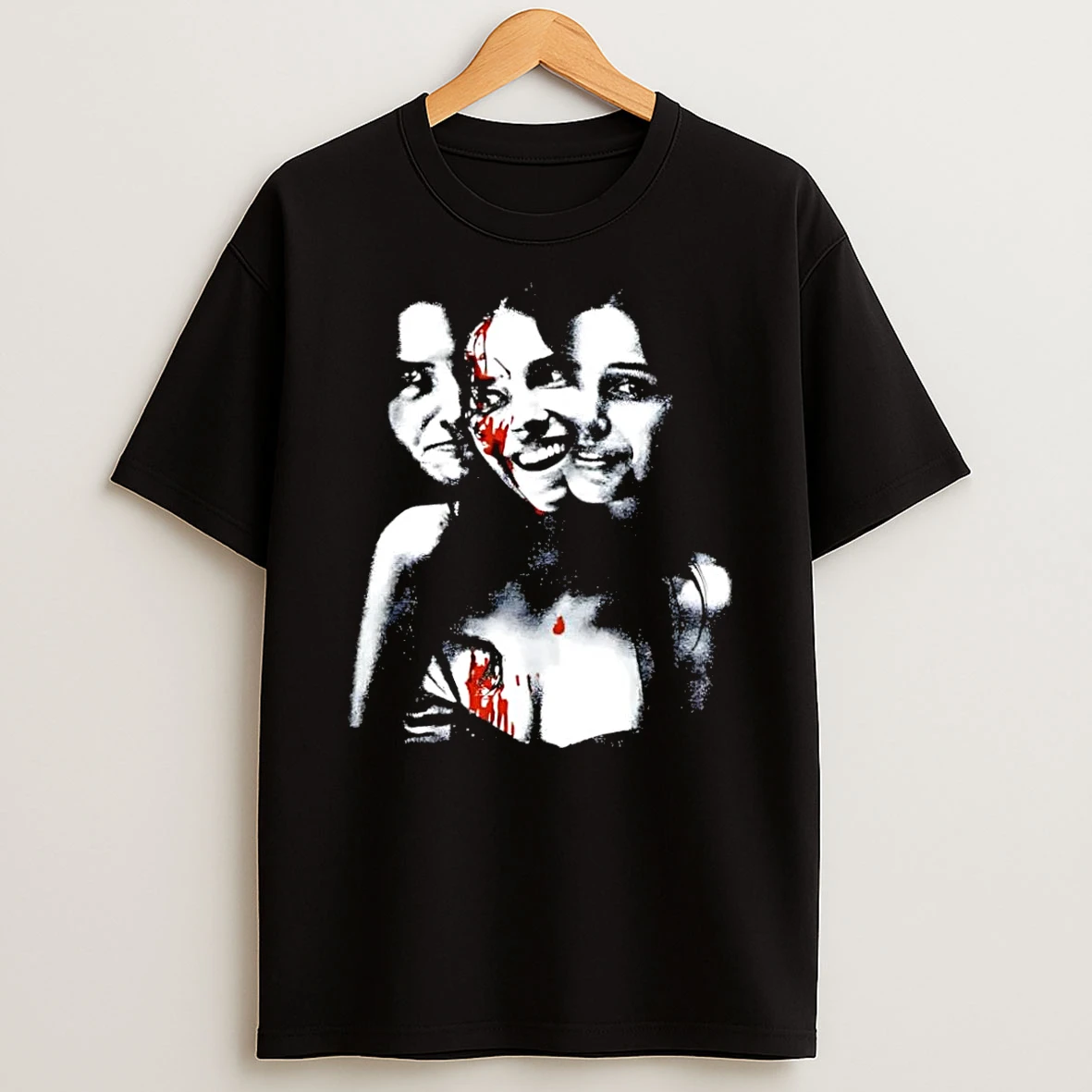 Officials Bloody Three Faces Horror Black T Shirt Sweatshirt