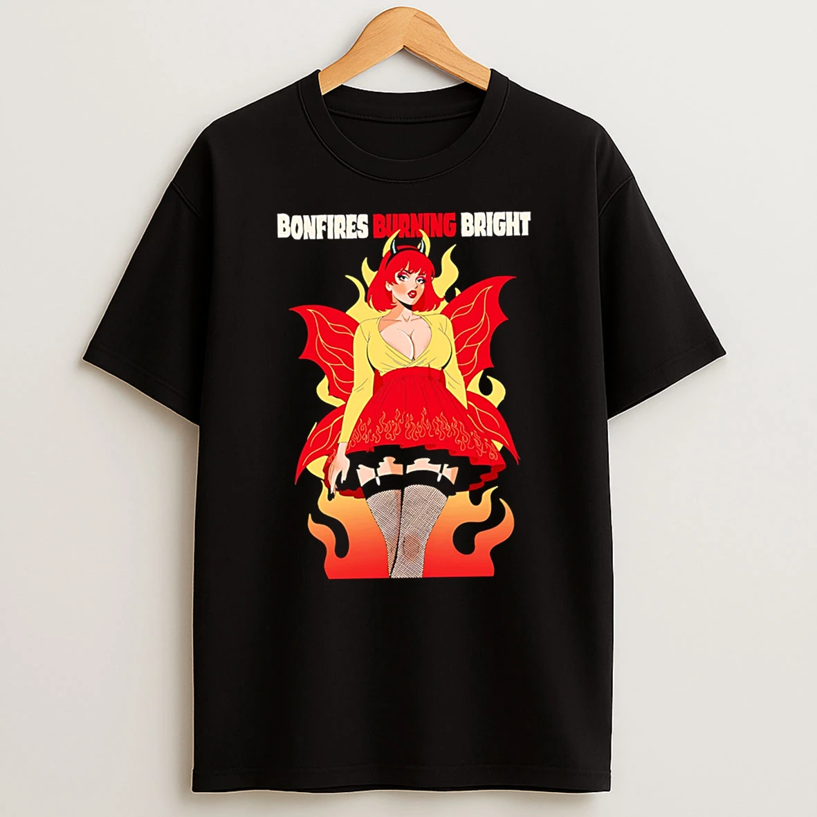 Officials Bonfires Burning Bright Devil Girl T Shirt Sweatshirt