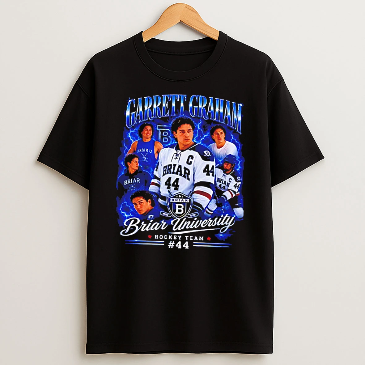 Officials Briar University Graham 44 Hockey Team Graphic Tee T Shirt Sweatshirt