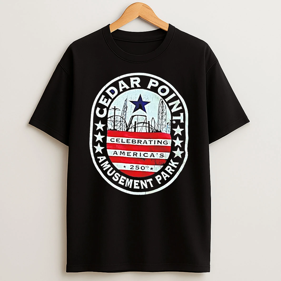 Officials Cedar Point Amusement Park Celebrating Americas 250th Anniversary T Shirt Sweatshirt