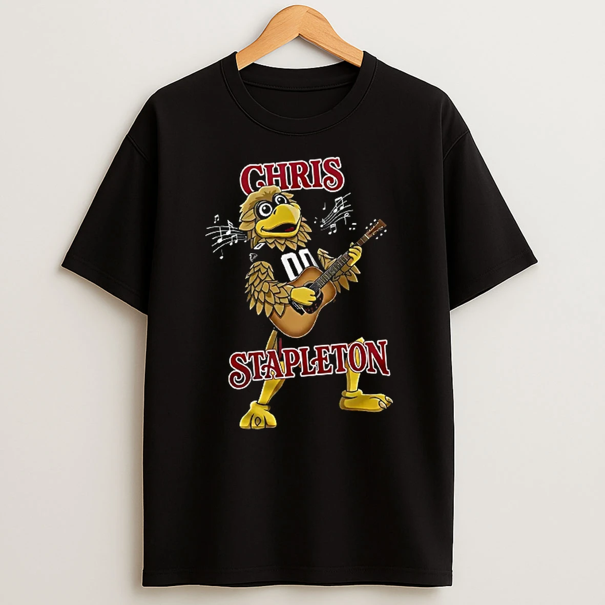 Officials Chris Stapleton Atlanta Falcons Mascot Playing Acoustic Guitar Music Note T Shirt Sweatshirt