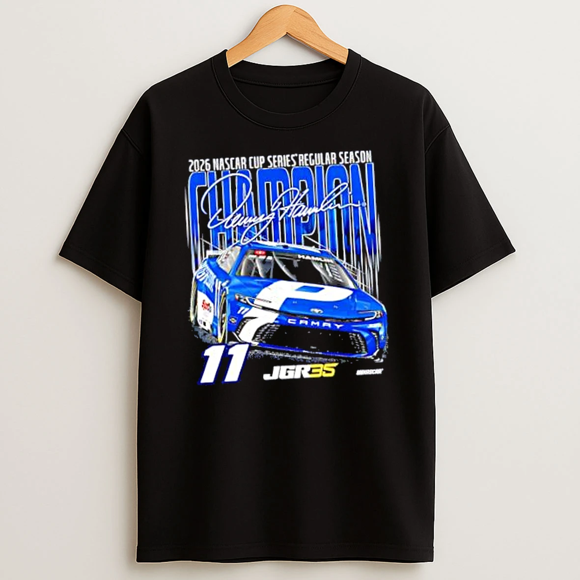 Officials Denny Hamlin 2026 Nascar Cup Series Regular Season Champion Merch T Shirt Sweatshirt