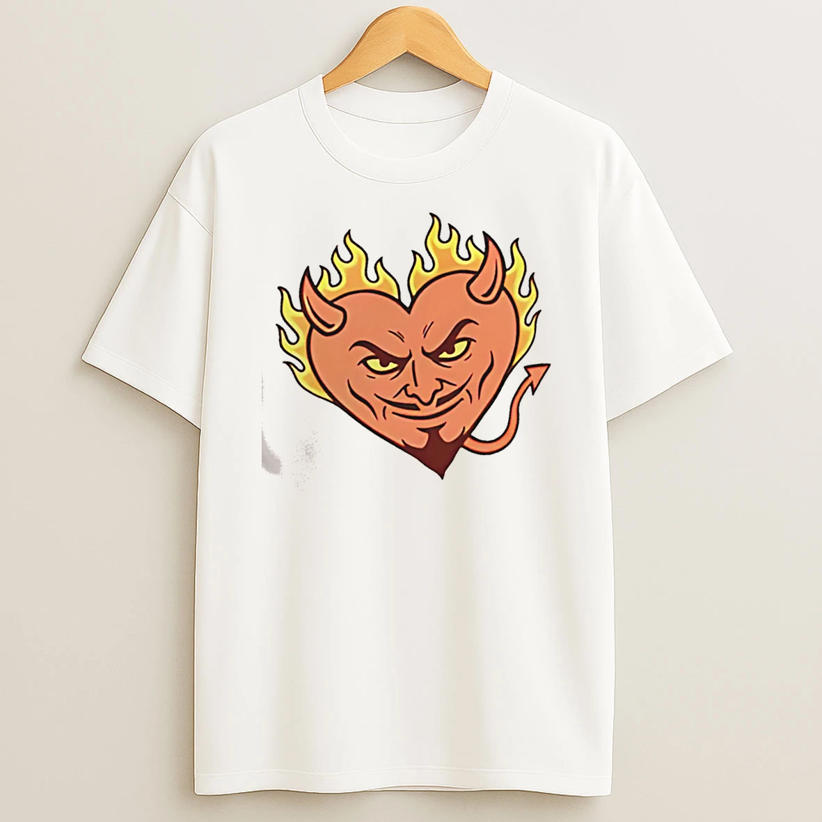Officials Devil Heart Flame Character Icon T Shirt Sweatshirt