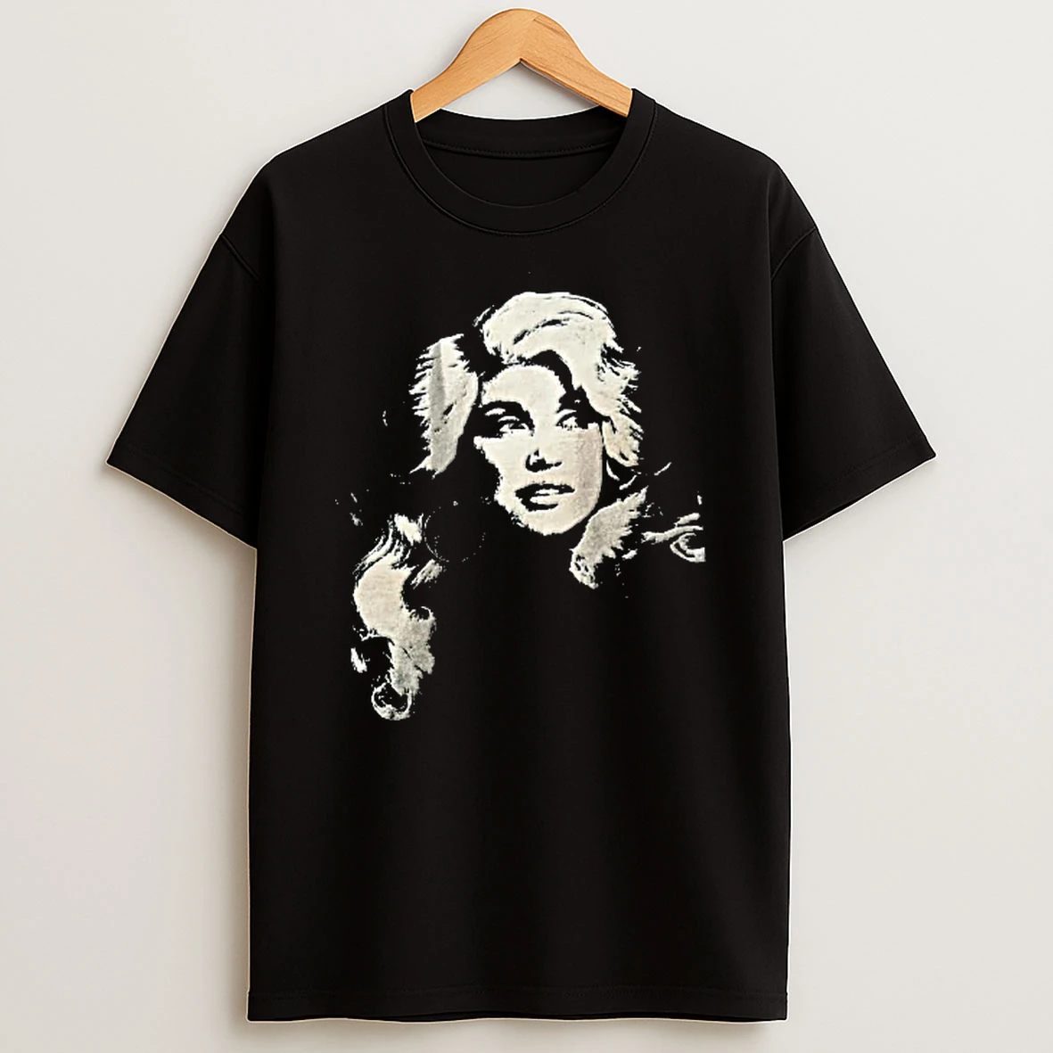 Officials Dolly Parton Country Singer Portrait Hoop Earring Distressed Stencil Youth T Shirt Sweatshirt