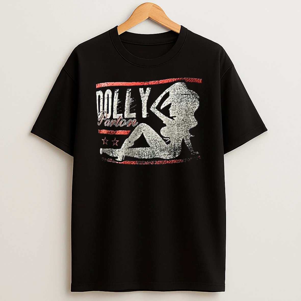 Officials Dolly Parton Distressed Reclining Cowgirl Silhouette Youth T Shirt Sweatshirt