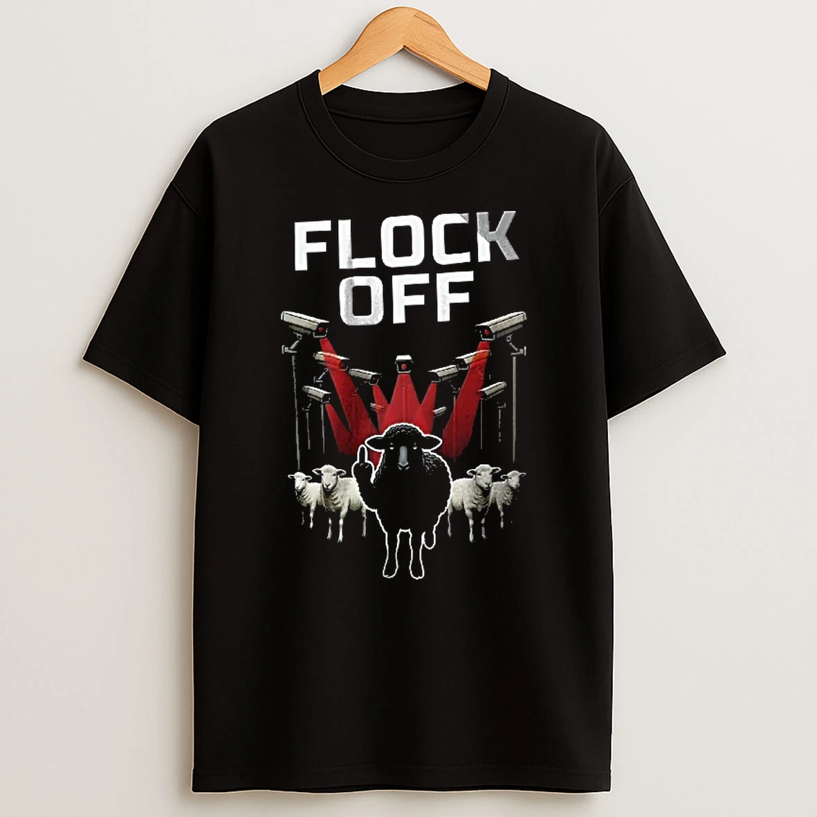 Officials Flock Off Black Sheep Middle Finger Youth T Shirt Sweatshirt