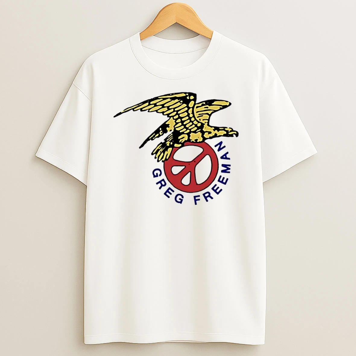 Officials Greg Freeman Yellow Eagle Clutching Crimson Peace Symbol White Womens Premium T Shirt Sweatshirt Hoodie