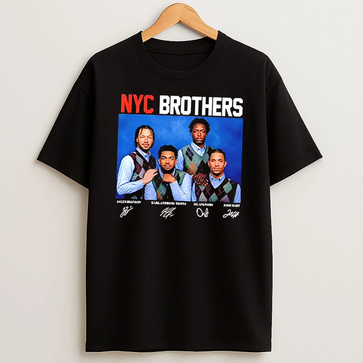 Officials Jalen Brunson Karl Anthony Towns Og Anunoby Josh Hart Nyc Brothers Tee T Shirt Sweatshirt