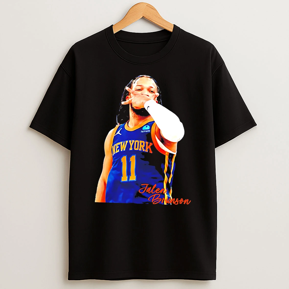 Officials Jalen Brunson New York Knicks Hip Hop Hand Graphic Tee T Shirt Sweatshirt