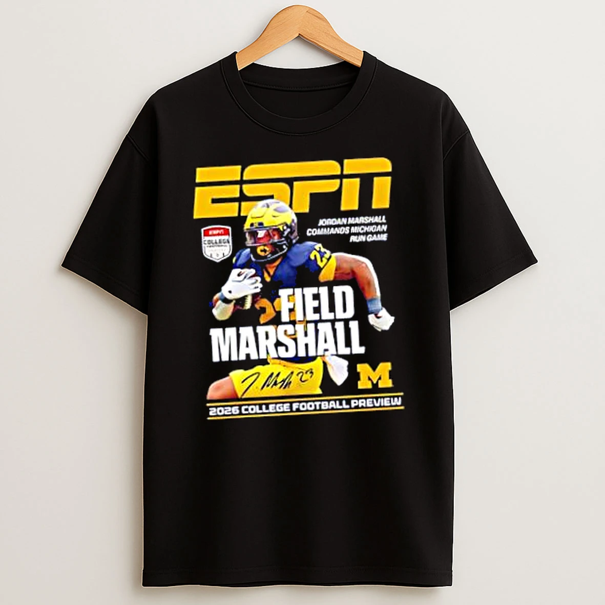 Officials Jordan Marshall Michigan Wolverines Espn 2026 College Football Preview T Merch T Shirt Sweatshirt