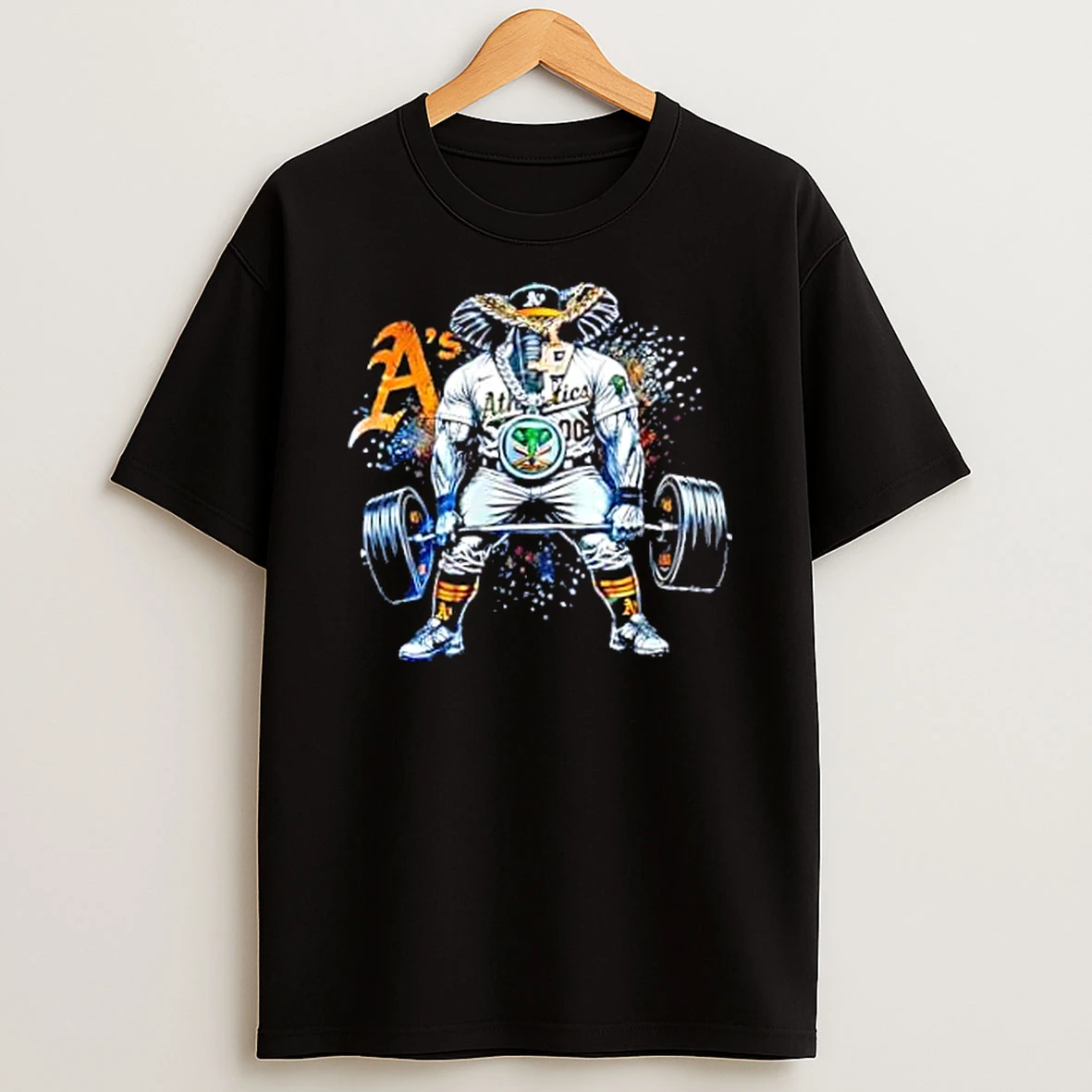 Officials Oakland Athletics Elephant Lifting Weights Merch T Shirt Sweatshirt