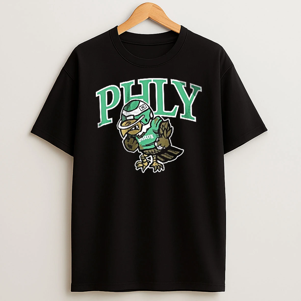 Officials Philadelphia Eagles Nfl Phly Birds Cartoon Mascot Football Helmet Youth T Shirt Sweatshirt