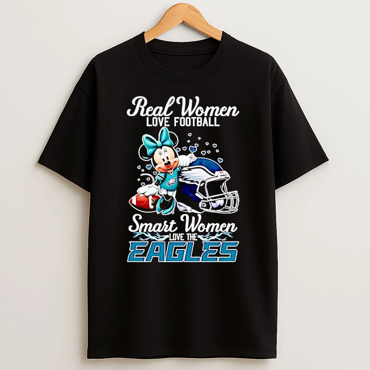 Officials Philadelphia Eagles Nfl Real Women Love Football Smart The Cartoon Minnie Mouse Helmet T Shirt Sweatshirt