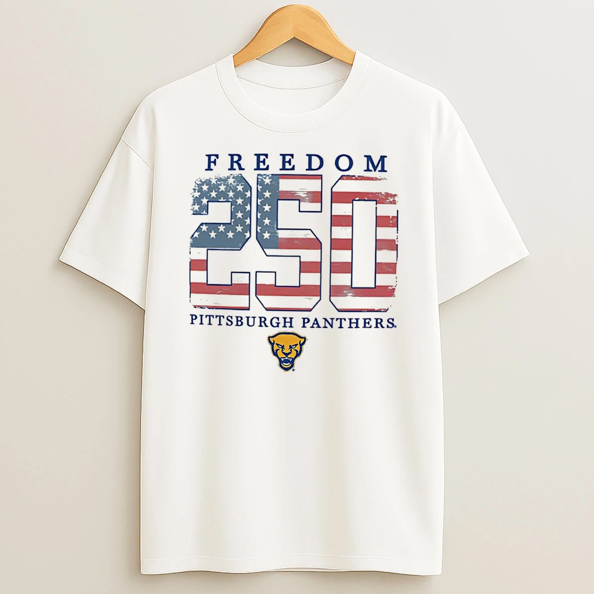 Officials Pitt Panthers Americana Freedom 250th Logo Tee T Shirt Sweatshirt