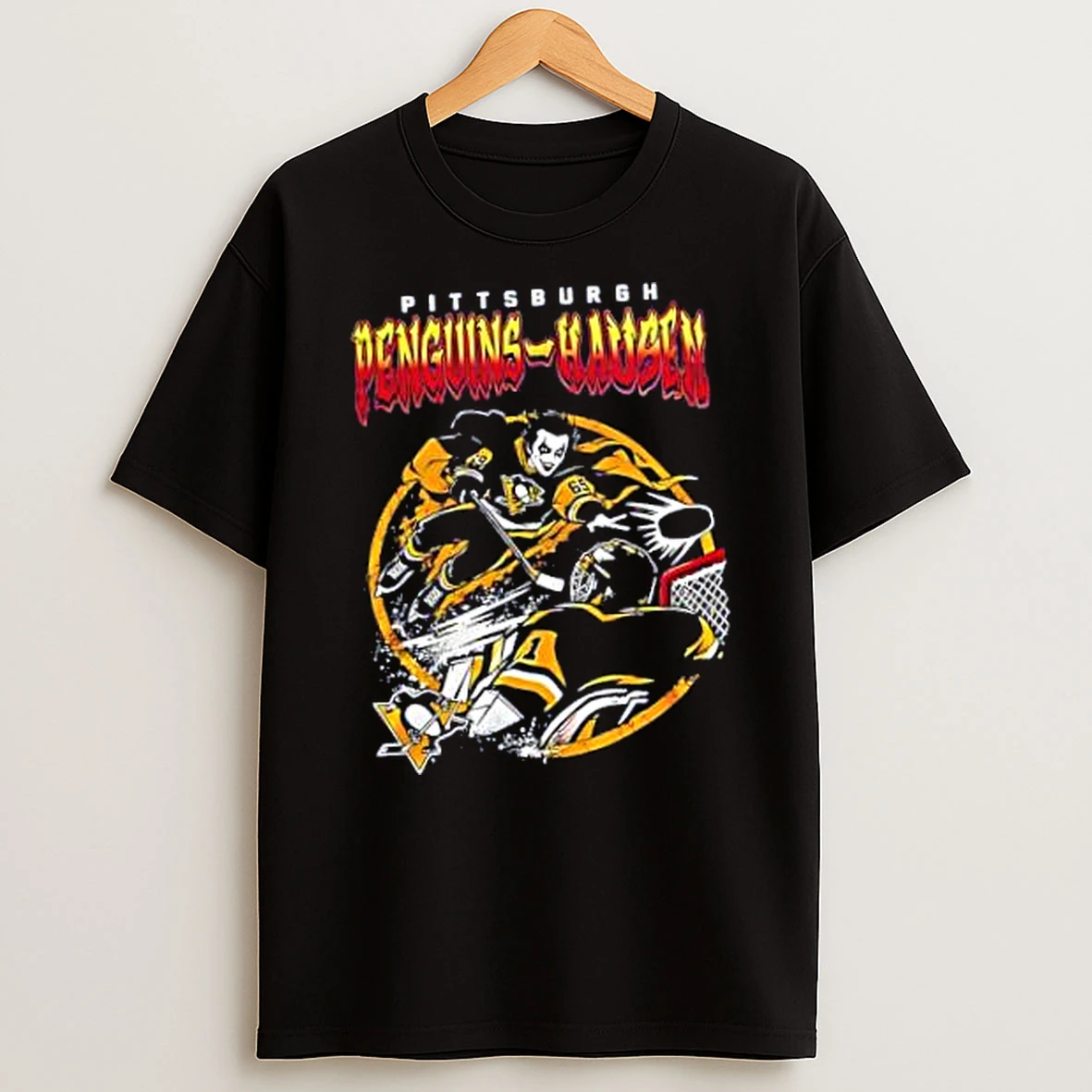 Officials Pittsburgh Penguins X Knights Hausen Wwe Merch T Shirt Sweatshirt