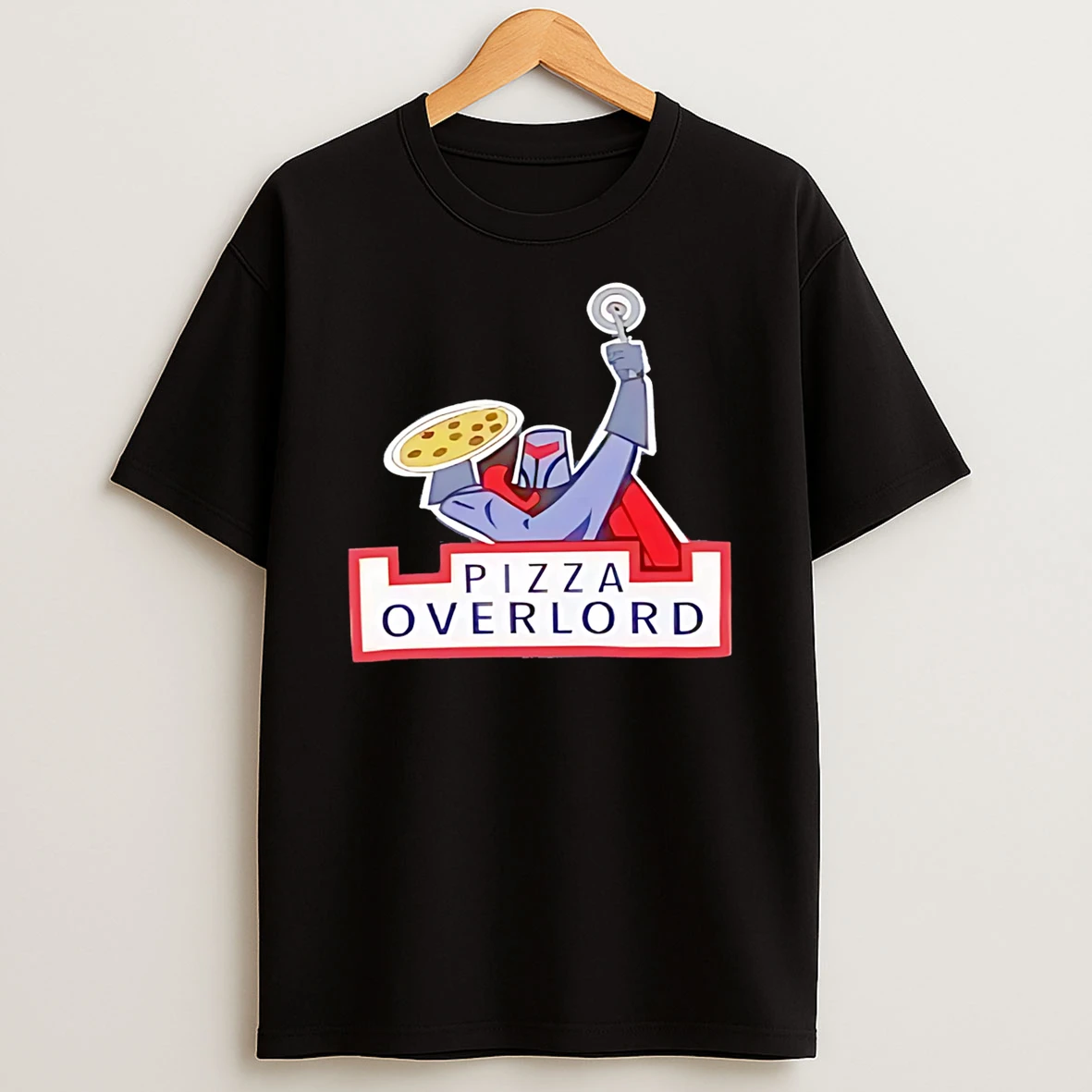 Officials Pizza Overlord Knight Holding Pizza And Pizza Cutter T Shirt Sweatshirt