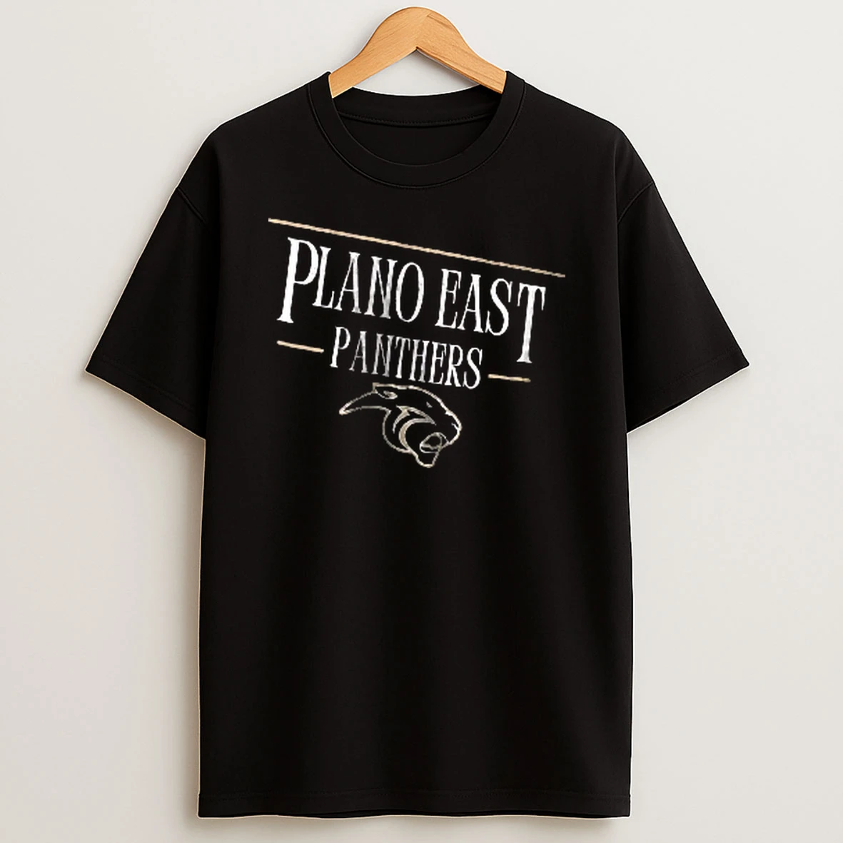 Officials Plano East Panthers Roaring Mascot Head Profile Logo Gold Men T Shirt Sweatshirt