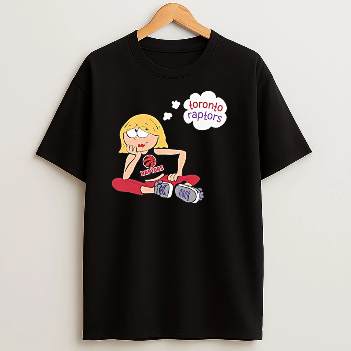 Officials Premium Toronto Raptors Nba Cartoon Blonde Girl Daydreaming Thought Bubble Mens T Shirt Sweatshirt