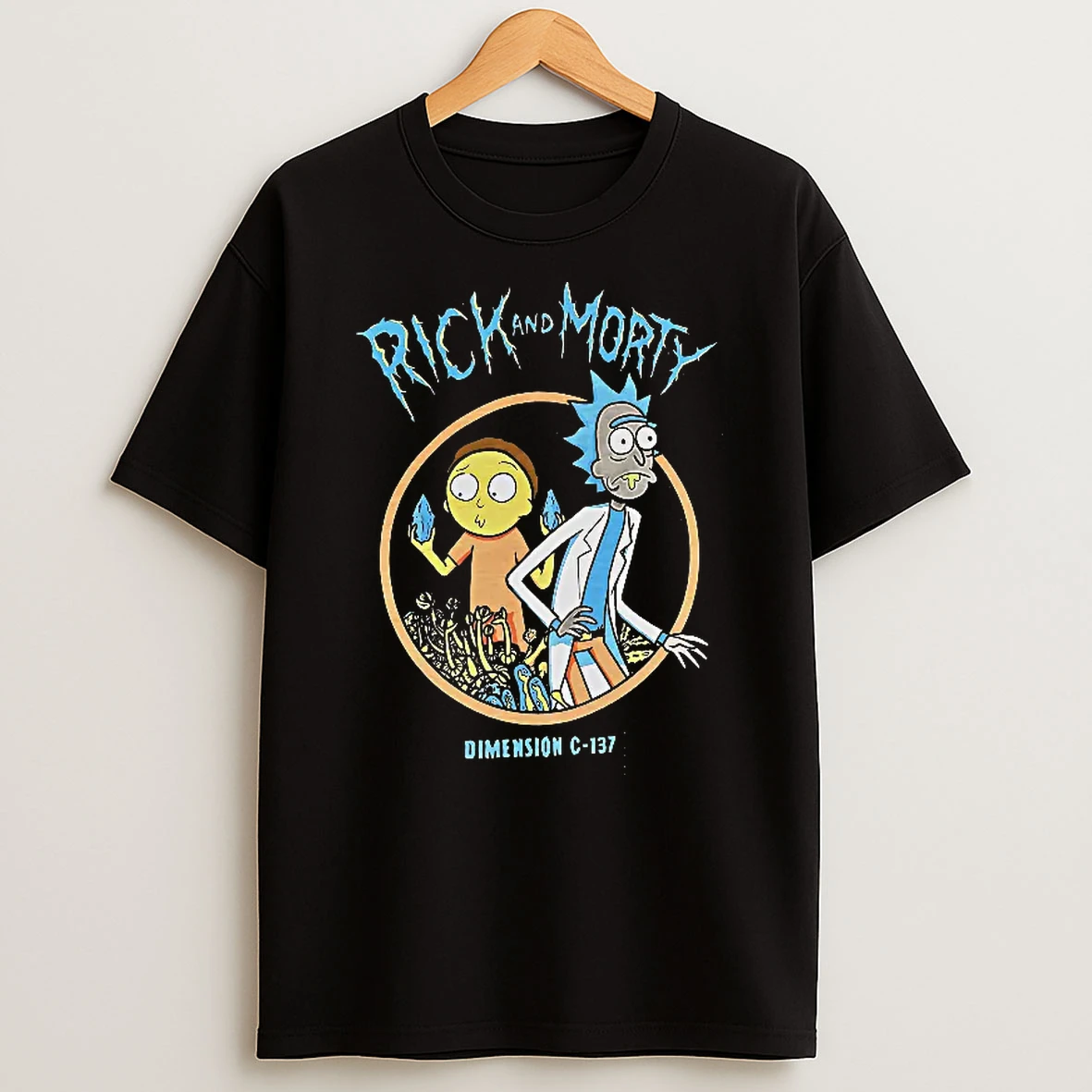 Officials Rick And Morty Dimension C 137 Characters In Alien Planet Scene Tee T Shirt Sweatshirt
