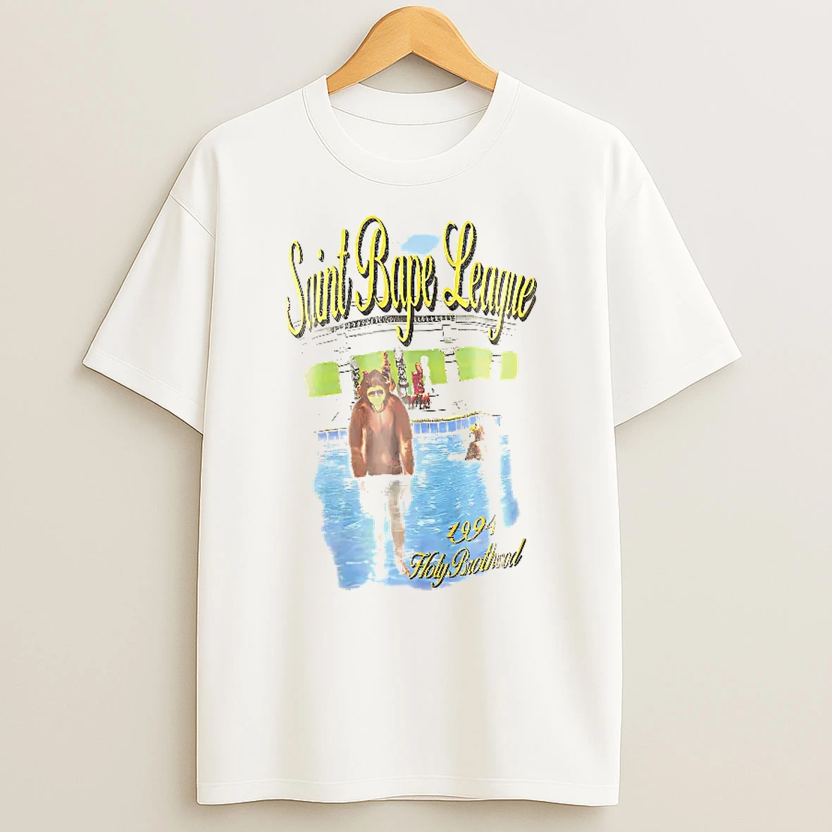 Officials Saint Bape League 1994 Holy Brotherhood A Bathing Ape Nigo Bape Monkey Women T Shirt Sweatshirt