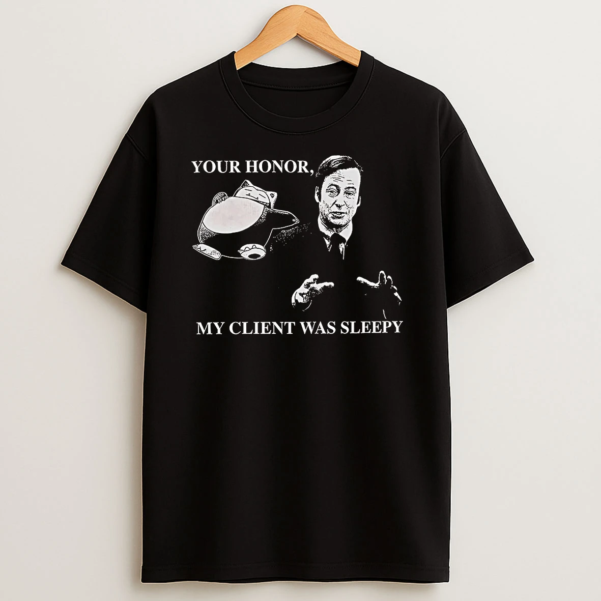 Officials Saul Goodman Snorlax Pokemon Your Honor My Client Was Sleepy Tank Top T Shirt Sweatshirt