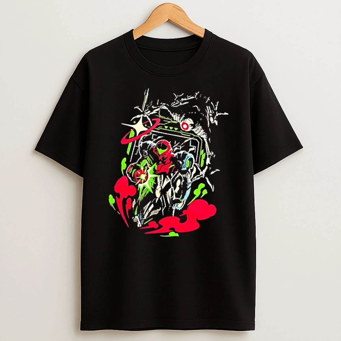 Officials Sci Fi Armored Bounty Hunter Emmi Robot Neon Comic Mens T Shirt Sweatshirt