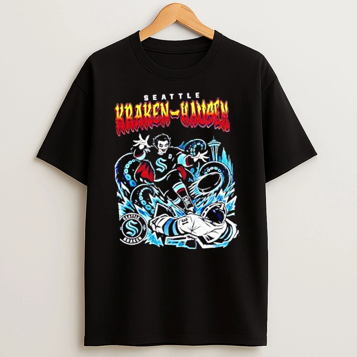 Officials Seattle Kraken X Knights Hausen Wwe Merch T Shirt Sweatshirt