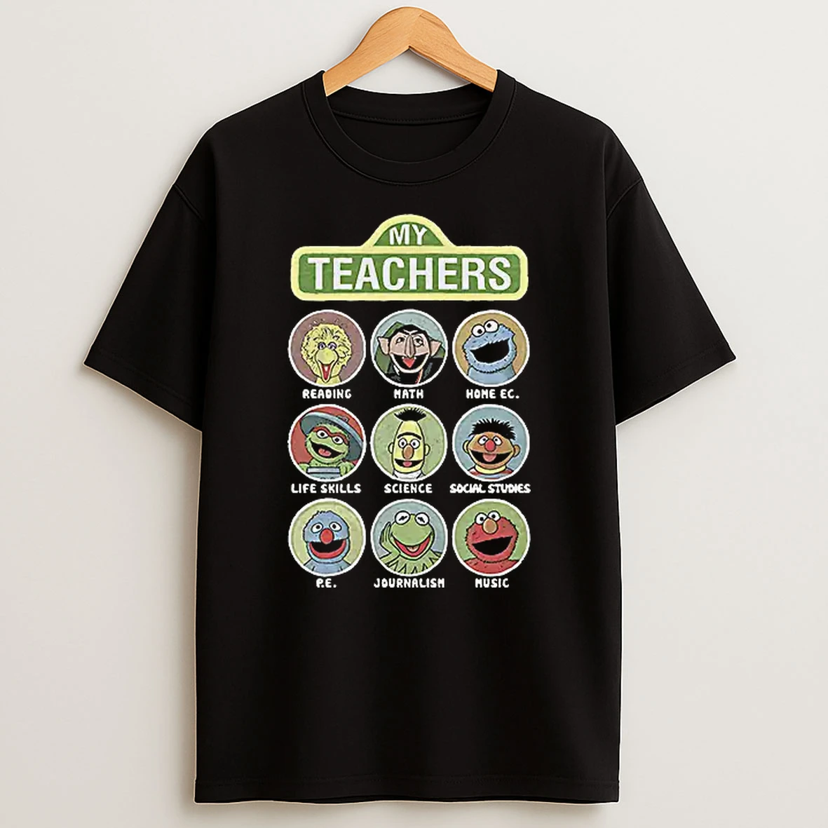 Officials Sesame Street My Teachers Big Bird The Count Cookie Monster Bert Ernie T Shirt Sweatshirt