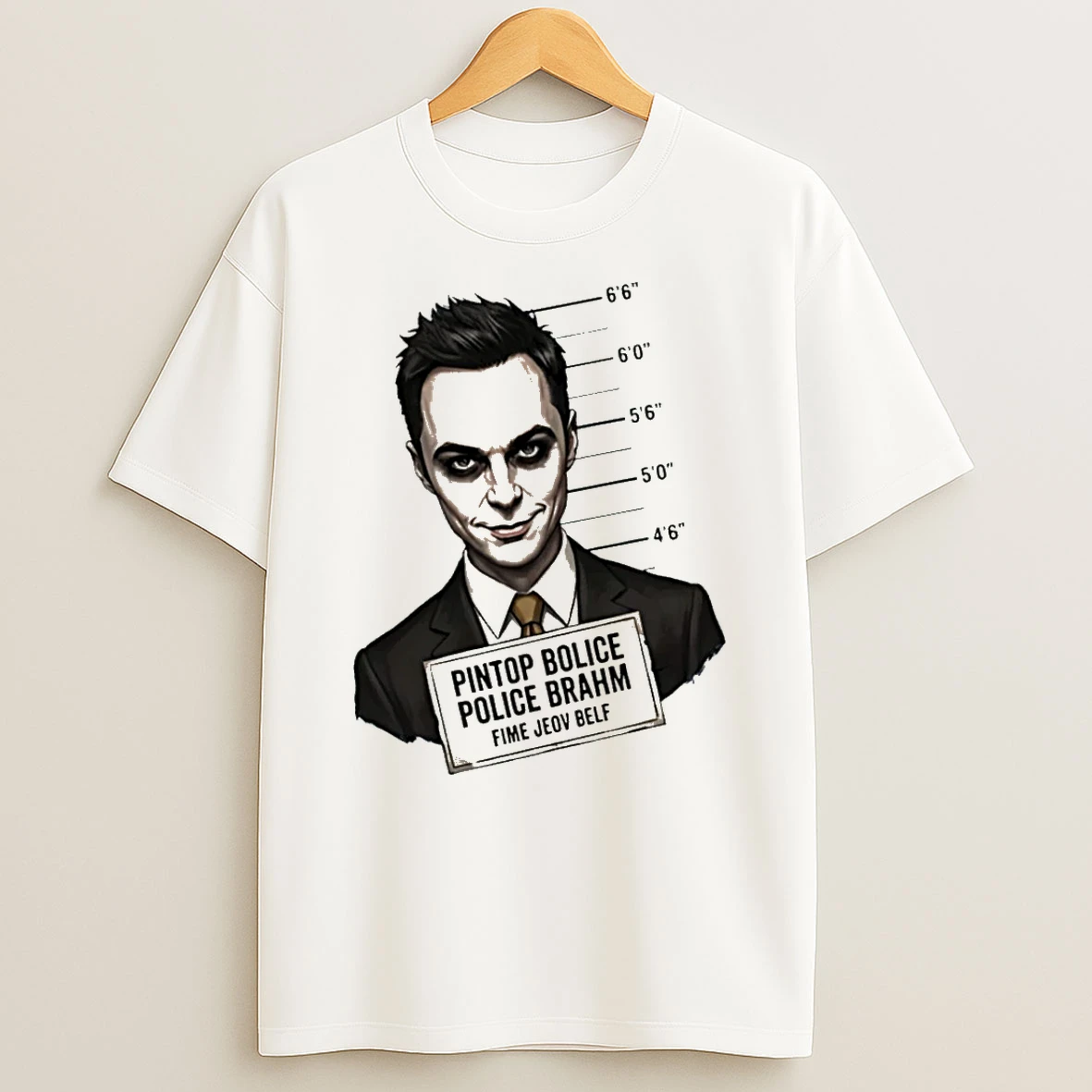 Officials Sheldon Cooper Big Bang Theory Joker Mugshot T Shirt Sweatshirt